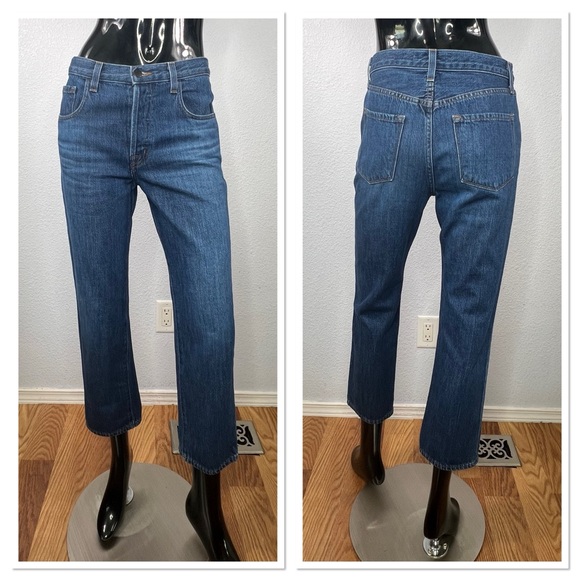 JBRAND WYNNE 100% COTTON HIGH RISE CROP JEANS Sz 27 - Picture 1 of 9
